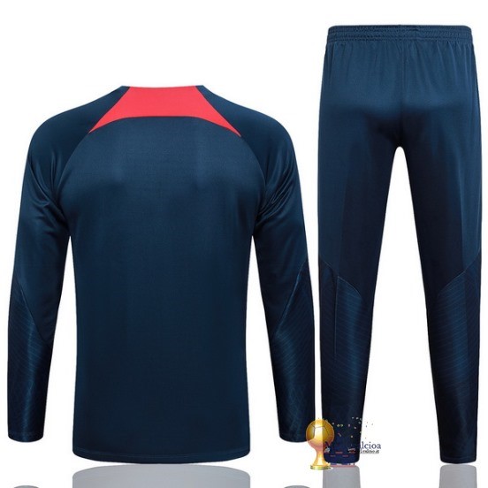 Set Completo Sudadera Formazione Paris Saint Germain 2023 2024 Blu I Navy Rosso