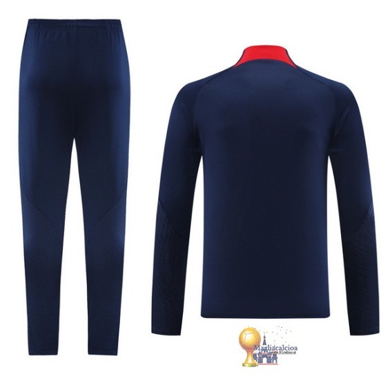 Set Completo Sudadera Formazione Paris Saint Germain 2023 2024 Blu Navy II Rosso