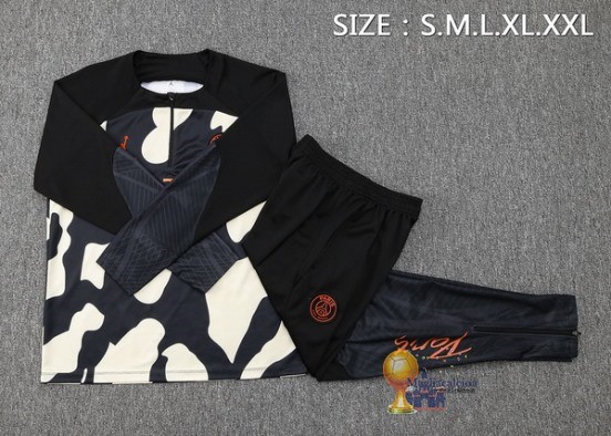 Set Completo Sudadera Formazione Paris Saint Germain 2023 2024 Giallo Nero