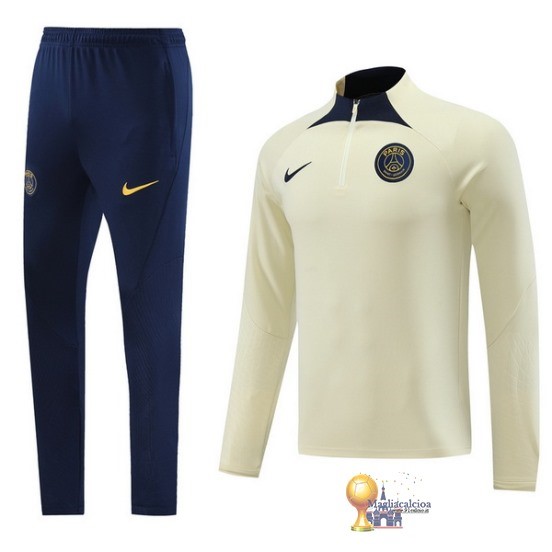 Set Completo Sudadera Formazione Paris Saint Germain 2023 2024 Giallo Nero Blu