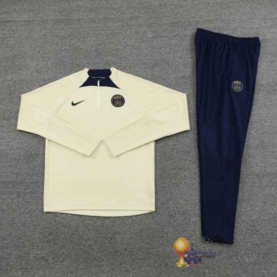 Set Completo Sudadera Formazione Paris Saint Germain 2023 2024 Giallo Nero
