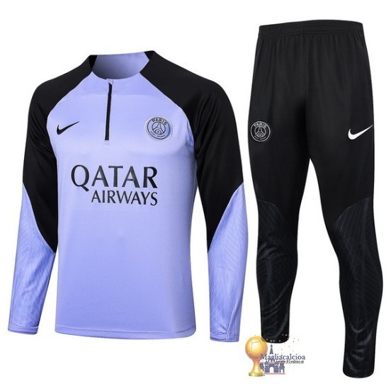 Set Completo Sudadera Formazione Paris Saint Germain 2023 2024 Purpureo Nero