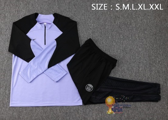 Set Completo Sudadera Formazione Paris Saint Germain 2023 2024 Purpureo Nero