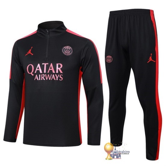 Set Completo Sudadera Formazione Paris Saint Germain 2023 2024 Rosso II Nero
