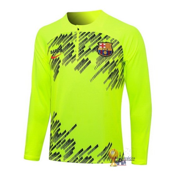 Sudadera Formazione Barcelona 2023 2024 Verde Fluorescente