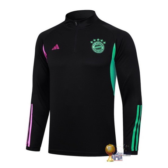 Sudadera Formazione Bayern München 2023 2024 Nero Purpureo Verde