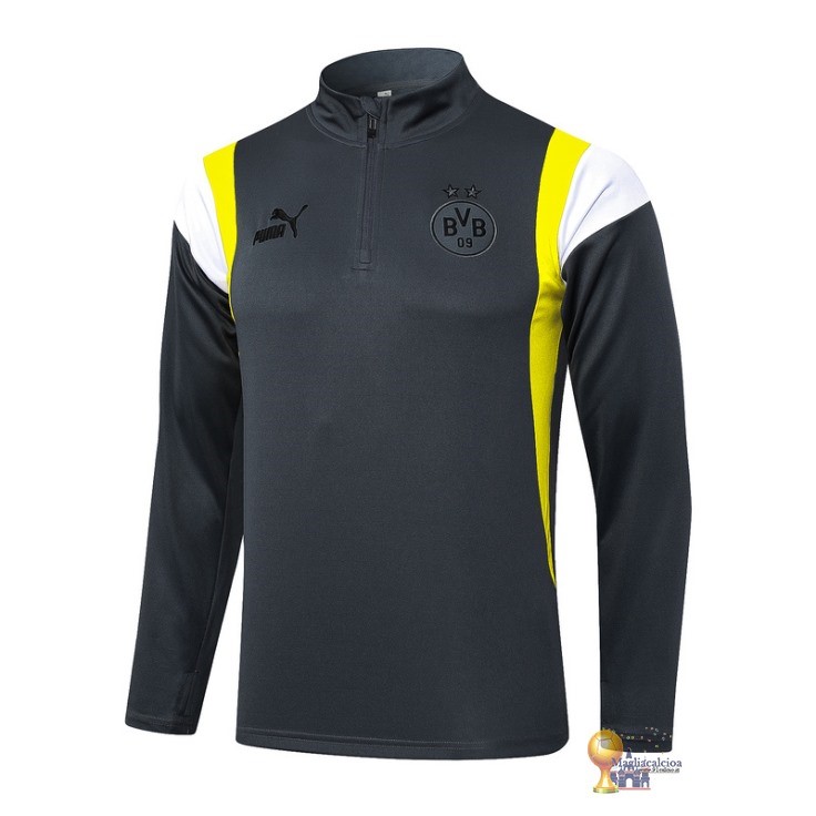 Sudadera Formazione Borussia Dortmund 2023 2024 Grigio Giallo