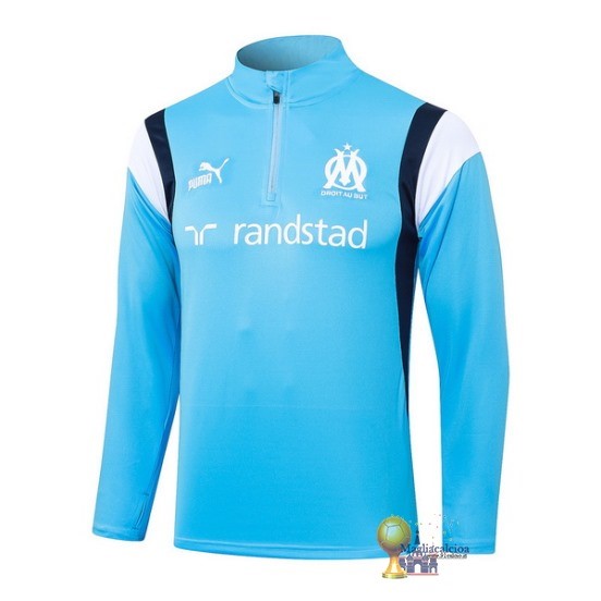 Sudadera Formazione Marsella 2023 2024 Blu Luce Bianco