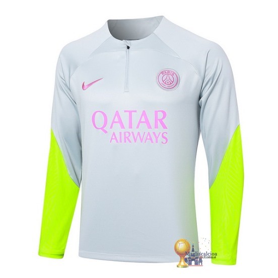 Sudadera Formazione Paris Saint Germain 2023 2024 Grigio Verde