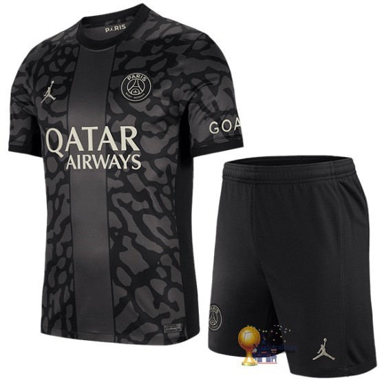 Terza Conjunto De Bambino Paris Saint Germain 2023 2024 Nero Grigio