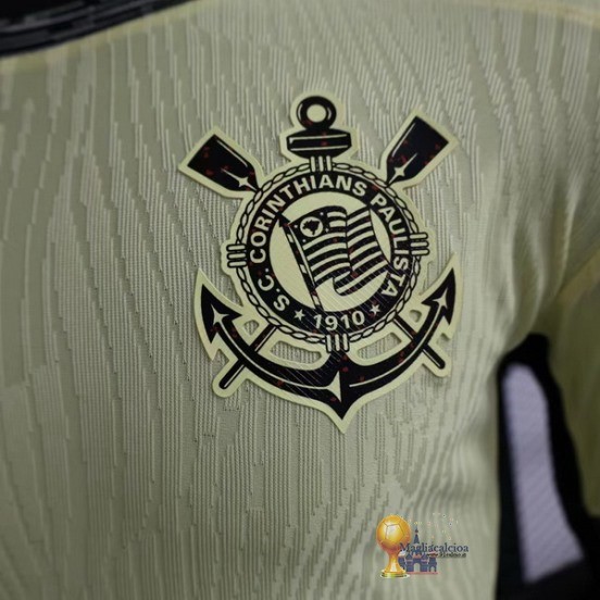Terza Jugadores Maglia Corinthians Paulista 2023 2024 Giallo