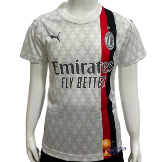 Thailandia Away Jugadores Maglia Bambino AC Milan 2023 2024 Bianco