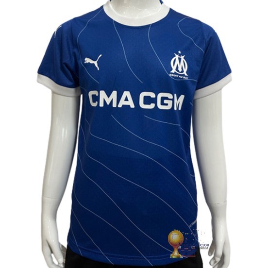 Thailandia Away Jugadores Maglia Bambino Marsella 2023 2024 Blu