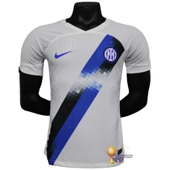 Thailandia Away Jugadores Maglia Inter Milán 2023 2024 Bianco Blu