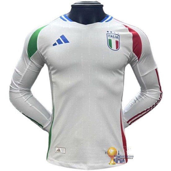 Thailandia Away Jugadores Manica lunga Italia 2024 Bianco