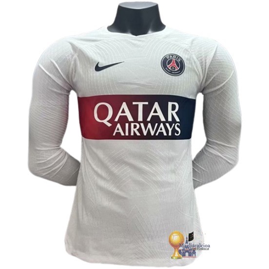 Thailandia Away Jugadores Manica lunga Paris Saint Germain 2023 2024 Bianco