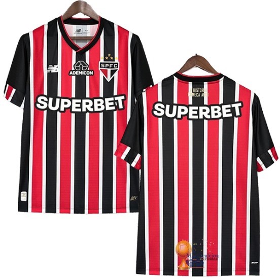 Thailandia Away Maglia São Paulo 2024 2025 Rosso Nero