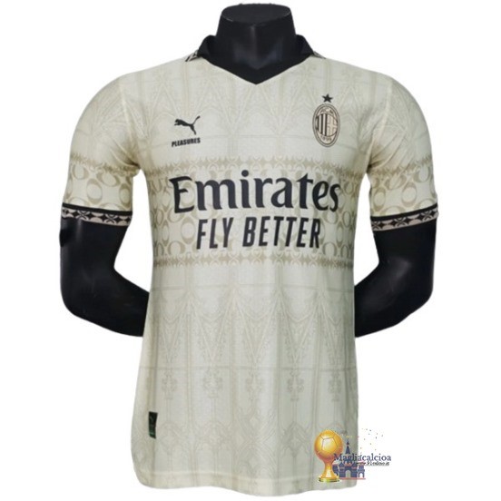 Thailandia Fourth Jugadores Maglia AC Milan 2023 2024 Giallo