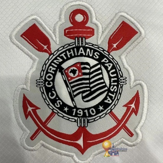 Thailandia Home Maglia Corinthians Paulista 2024 2025 Bianco Nero