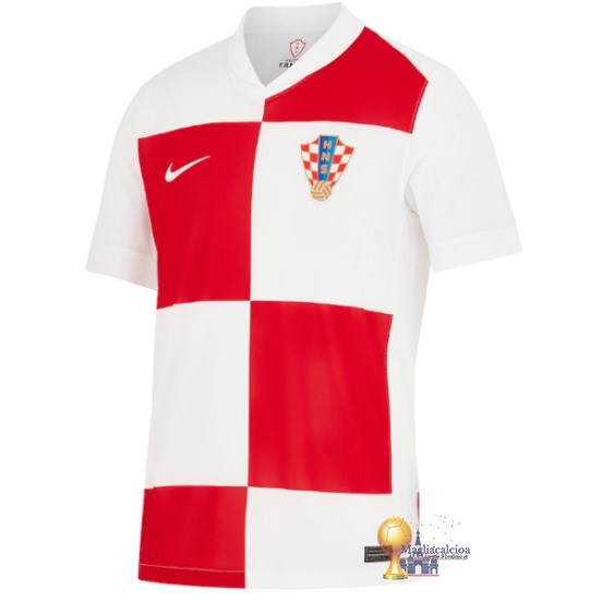 Thailandia Home Maglia Croazia 2024 Bianco Rosso