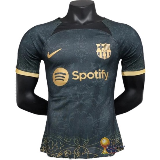 Thailandia Jugadores speciale Maglia Barcelona 2023 2024 Nero Giallo