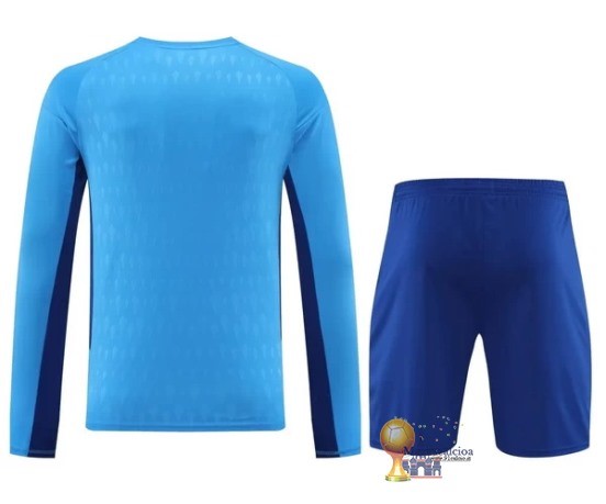 Thailandia Manica lunga Portiere Conjunto De Uomo Bayern München 2023 2024 Blu