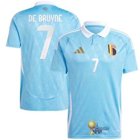 Thailandia NO.10 De Bruyne Away Maglia Belgio 2024 Blu