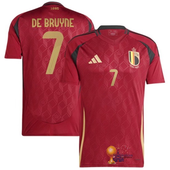 Thailandia NO.10 De Bruyne Home Maglia Belgio 2024 Rosso