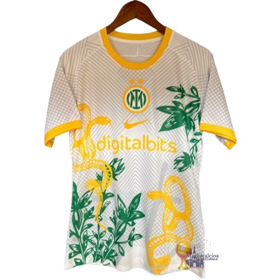 Thailandia speciale Maglia Inter Milán 2024 2025 Bianco Giallo