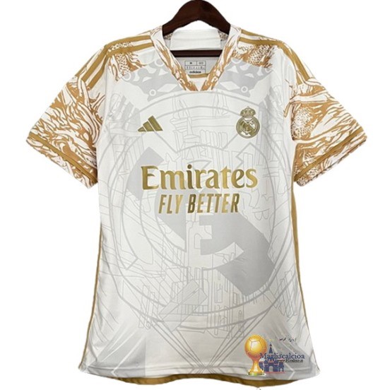 Thailandia speciale Maglia Real Madrid 2023 2024 Giallo Bianco