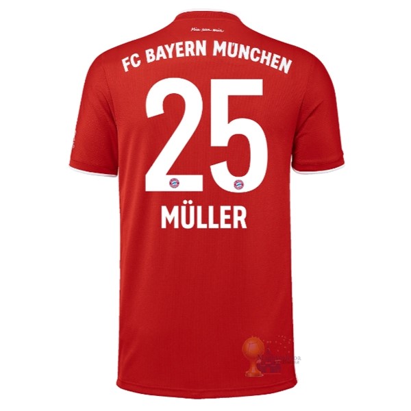 Calcio Maglie NO.25 Muller Home Maglia Bayern München 2020 2021 Rosso