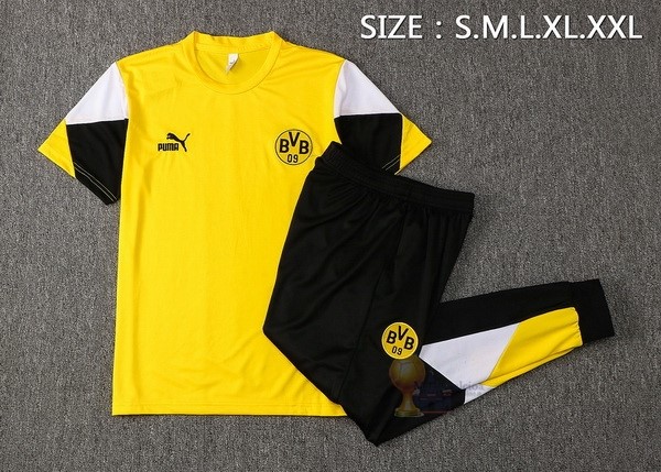 Calcio Maglie Formazione Set Completo Borussia Dortmund 2021 2022 Giallo Nero Bianco