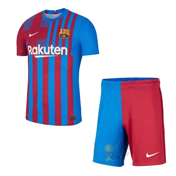 Calcio Maglie Home Conjunto De Bambino Barcellona 2021 2022 Blu Rosso