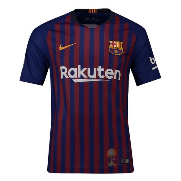 Calcio Maglie Home Maglia Barcellona Stile rétro 2018 2019 Blu Rosso