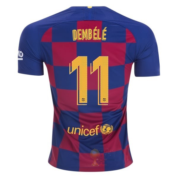 Calcio Maglie NO.11 O.Dembele Home Maglia Barcellona 2019 2020 Blu Rosso