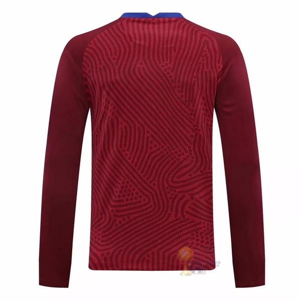 Calcio Maglie Manga Larga Portero Inter Milán 2020 2021 Borgogna