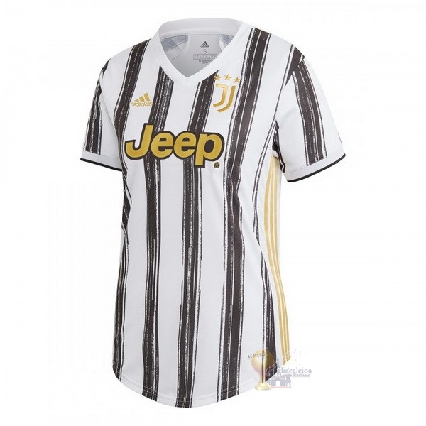 Calcio Maglie Home Maglia Donna Juventus 2020 2021 Nero Bianco