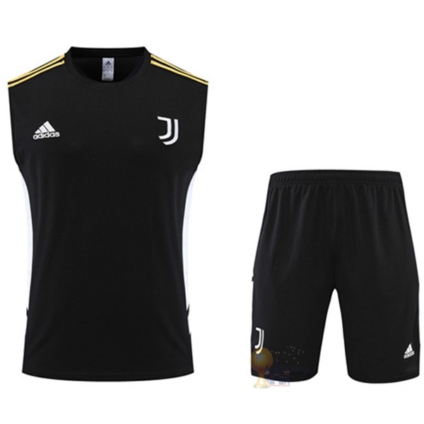 Calcio Maglie Formazione Sin Mangas Set Completo Juventus 2022 2023 Nero Bianco