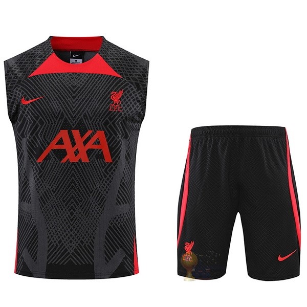 Calcio Maglie Formazione Sin Mangas Set Completo Liverpool 2022 2023 Nero Rosso