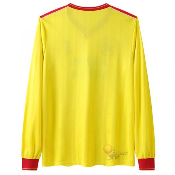 Calcio Maglie Terza Manica lunga Liverpool Stile rétro 1985 1986 Giallo