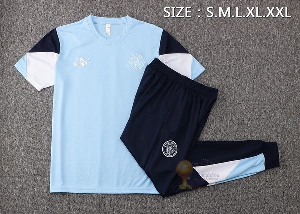 Calcio Maglie Formazione Set Completo Manchester City 2021 2022 Blu