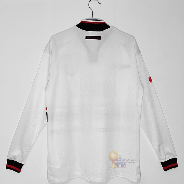 Calcio Maglie Away Manica lunga Manchester United Stile rétro 1998 1999 Bianco