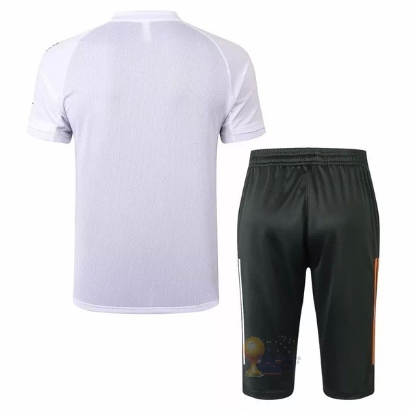 Calcio Maglie Formazione Set Completo Manchester United 2020 2021 Bianco Nero