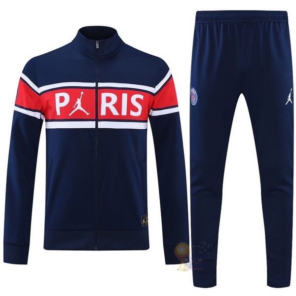 Calcio Maglie Felpa Cappuccio Paris Saint Germain 2021 2022 Blu Rosso