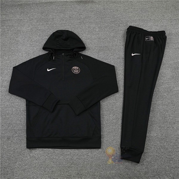 Calcio Maglie Chaqueta Con Capucha Bambino Paris Saint Germain 2022 2023 Nero
