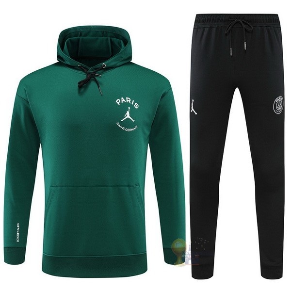 Calcio Maglie Chaqueta Con Capucha Bambino Paris Saint Germain 2022 2023 Verde Nero