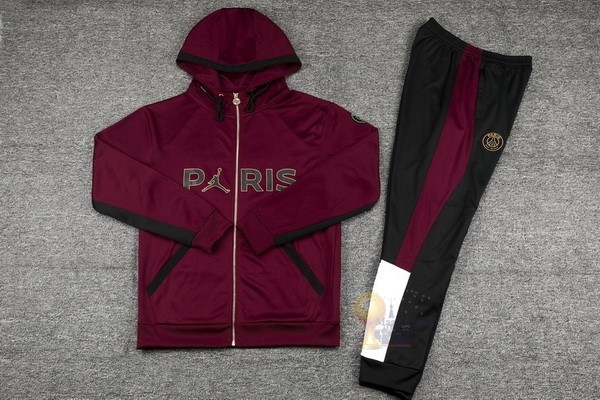 Calcio Maglie Felpa Cappuccio Bambino Paris Saint Germain 2021 2022 I Rosso Nero