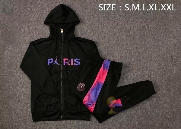 Calcio Maglie Felpa Cappuccio Bambino Paris Saint Germain 2021 2022 Nero Purpureo