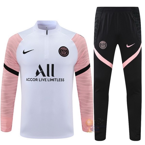 Calcio Maglie Giacca Bambino Paris Saint Germain 2021 2022 I Bianco Rosa Nero