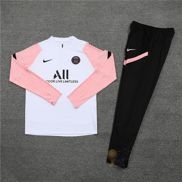 Calcio Maglie Giacca Bambino Paris Saint Germain 2021 2022 I Bianco Rosa Nero